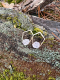 New Pentagonal Post Earrings with Healing Gemstones