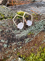 New Pentagonal Post Earrings with Healing Gemstones